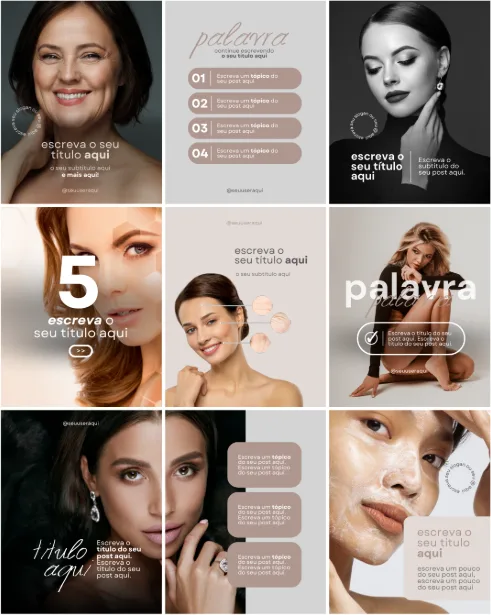 Exemplos de templates de feed do CanvaExpress
